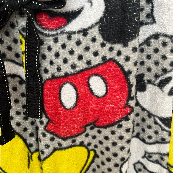 Disney Mickey Mouse Fleece Drawstring Pajama Pants Women’s Small - Picture 2 of 11